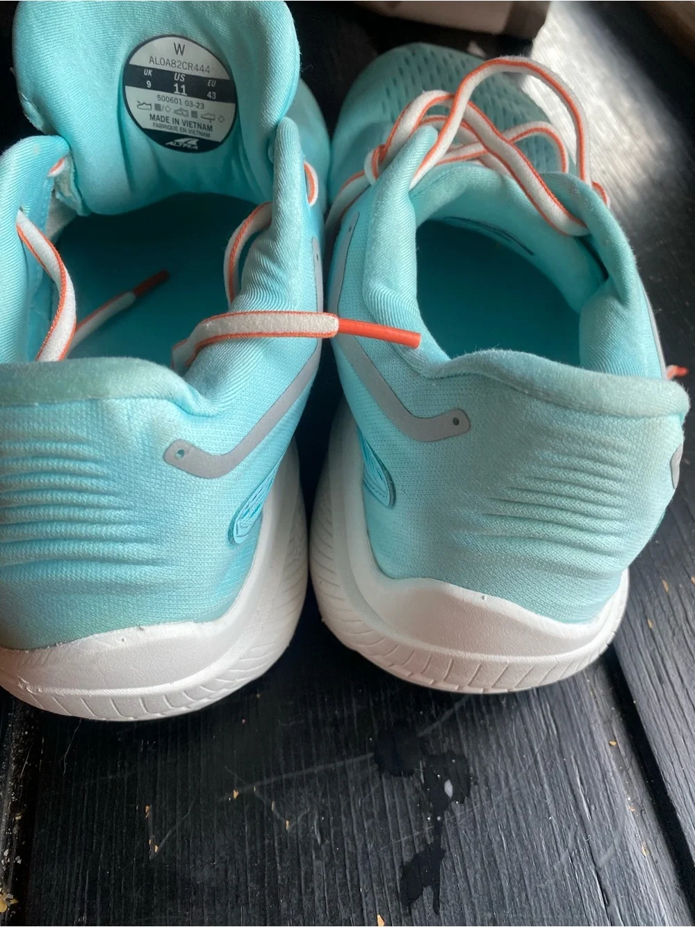Altra Women's Aqua Running Shoes with Orange Accents